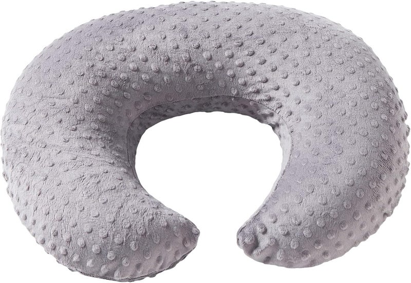 DONOMILO Dots Nursing Pillow Cover, Case Plush Breathable Breastfeeding Pillow Slipcover Fits Nursing Pillow, Super Soft Snug Positioners for Baby Boy Baby Girl (Rose Gray) - Image 2